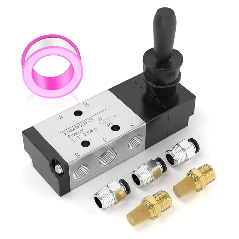 1/4Inch NPT 5 Way 3 Position Air Hand Lever Operated Valve Pneumatic Solenoid Valve Manual Control Push-Pull 4H230C-08
1/4Inch NPT 5 Way 3 Position Air Hand Lever Operated Valve Pneumatic Solenoid Valve Manual Control Push-Pull 4H230C-08