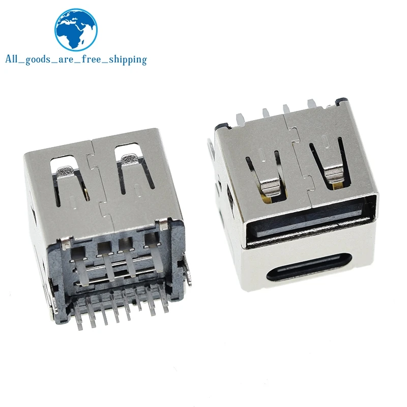 1pcs Dual USB Jack 90 Degree USB Connector Type-C Female 4 Straight Feet Female Socket PD Quick Charger For Car
1pcs Dual USB Jack 90 Degree USB Connector Type-C Female 4 Straight Feet Female Socket PD Quick Charger For Car