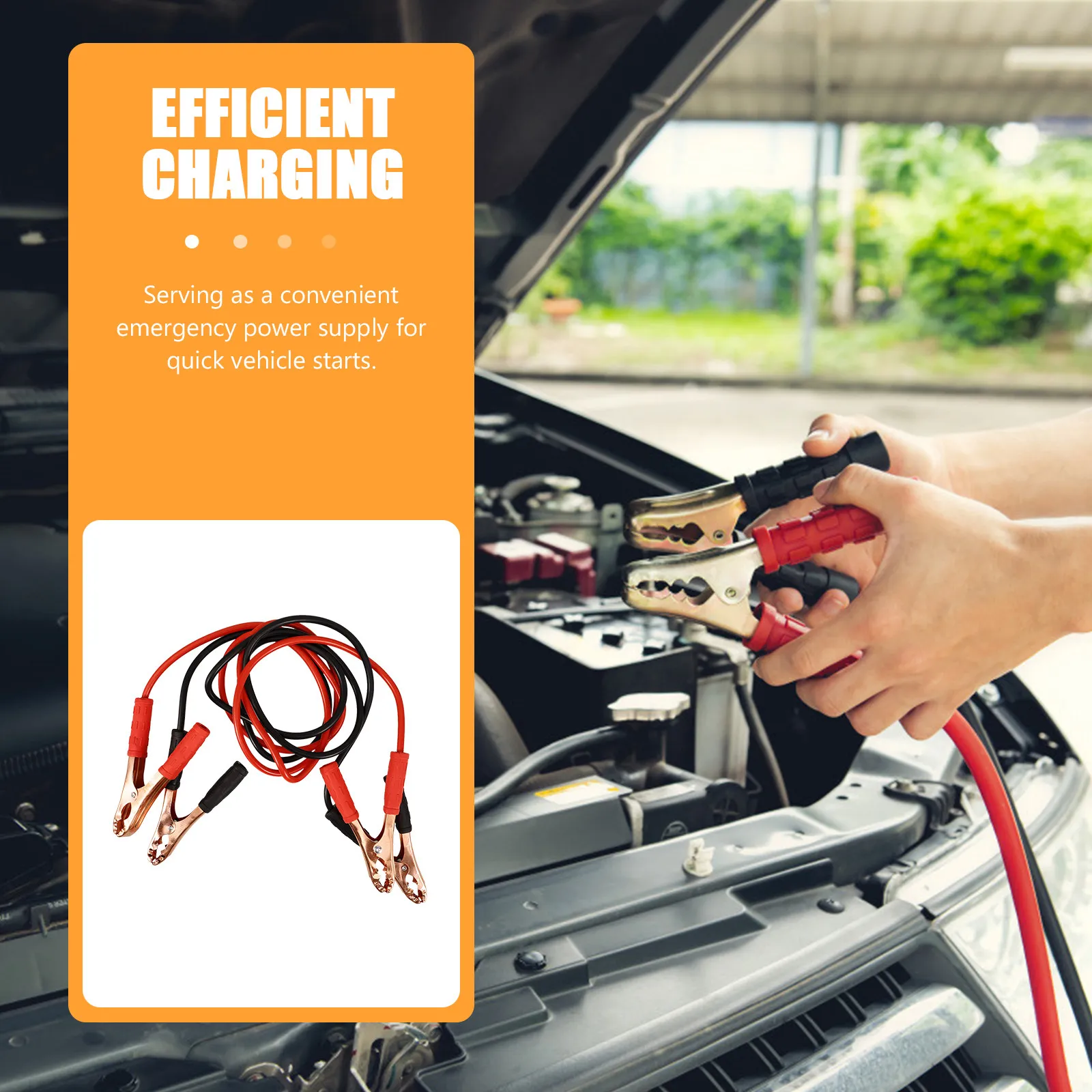 Комплект из 2 автомобильных пусковых кабелей с зажимами типа «крокодил», медным сердечником, резиновой изоляцией, усиленные, для экстренного запуска автомобилей и грузовиков
Комплект из 2 автомобильных пусковых кабелей с зажимами типа «крокодил», медным сердечником, резиновой изоляцией, усиленные, для экстренного запуска автомобилей и грузовиков