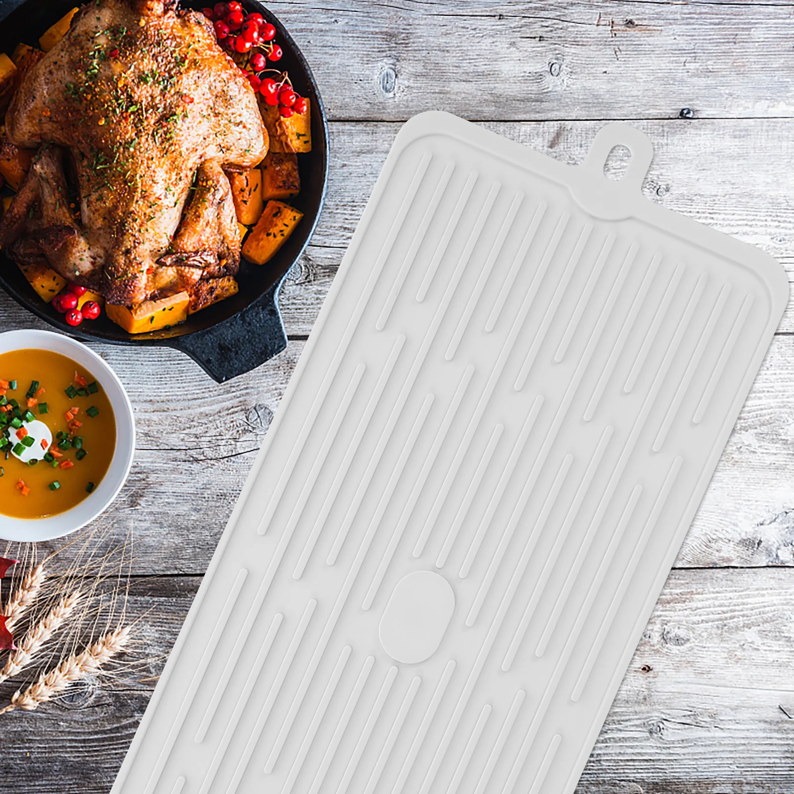 Silicone Drying Mat for Dishes Kitchen Drainer Counter Fruit Bowl Tableware Mats Dish Rack Pad Non Slip Easy Clean
Silicone Drying Mat for Dishes Kitchen Drainer Counter Fruit Bowl Tableware Mats Dish Rack Pad Non Slip Easy Clean