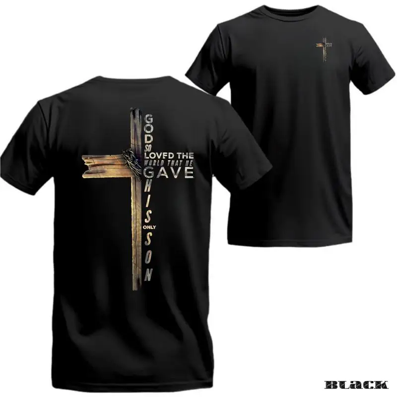 God So Loved The World T-Shirt Men Women Christian Faith Cross Tee Religious Bible Verse Top Casual Spiritual Gift for Believers
God So Loved The World T-Shirt Men Women Christian Faith Cross Tee Religious Bible Verse Top Casual Spiritual Gift for Believers