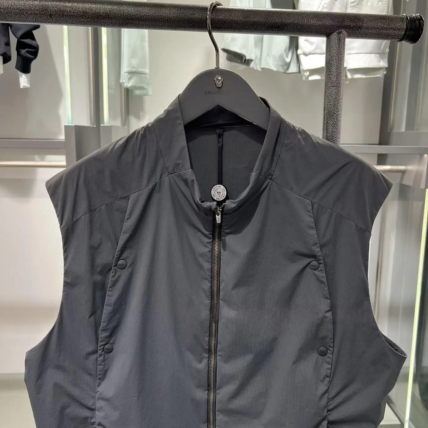 Men Summer Ultra Thin Sleeveless Zip Vest Cool Touch Stand Collar Lightweight Breathable Casual Layering Top
Men Summer Ultra Thin Sleeveless Zip Vest Cool Touch Stand Collar Lightweight Breathable Casual Layering Top
