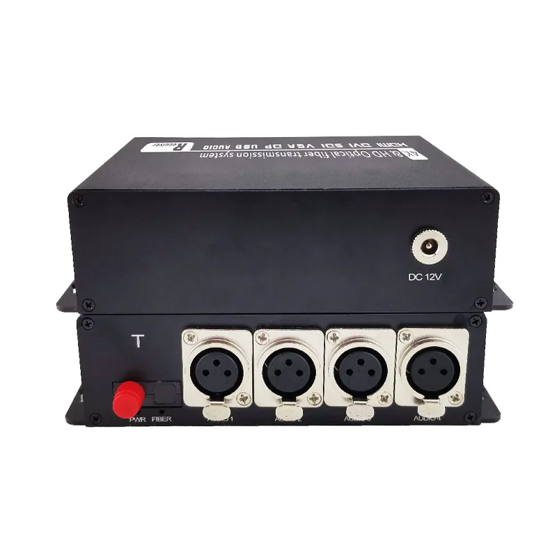 4 Ports 2 Bi-directionality 3-Pin XLR Audio over Fiber Converter Balanced Audio Fiber Optical Extender
4 Ports 2 Bi-directionality 3-Pin XLR Audio over Fiber Converter Balanced Audio Fiber Optical Extender