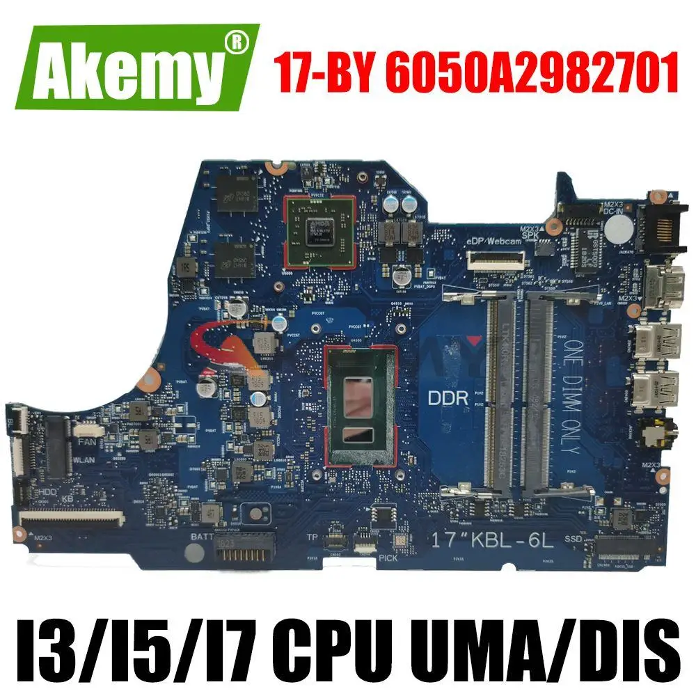 For HP 17-BY Laptop Motherboard 6050A2982701 L22737-601 i3-8130U Notebook Mainboard Pavilion 100% Tested OK
For HP 17-BY Laptop Motherboard 6050A2982701 L22737-601 i3-8130U Notebook Mainboard Pavilion 100% Tested OK
