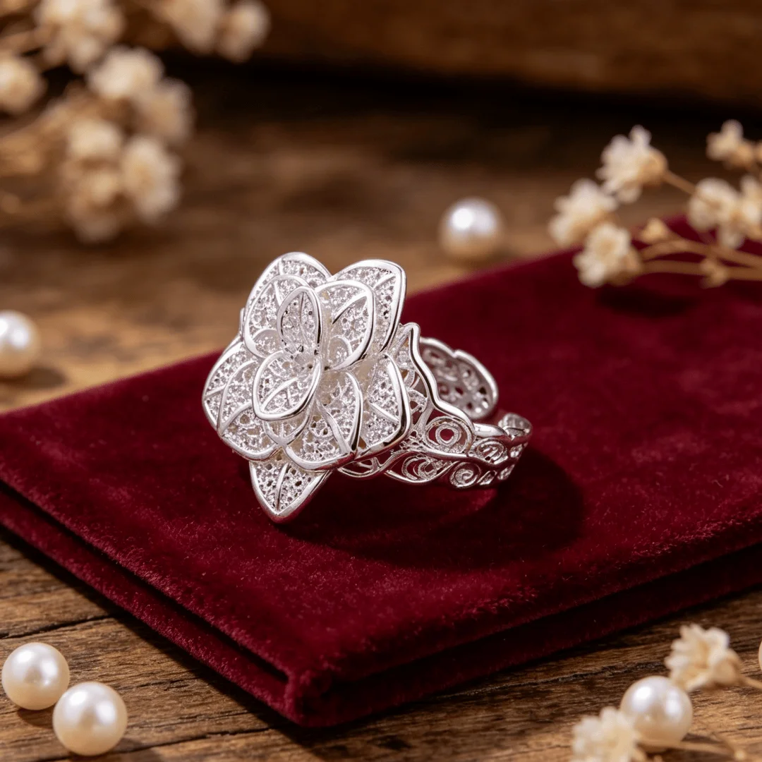 Hot new 925 Sterling Silver temperament big flower Rings For Women adjustable Fashion Wedding Party Jewelry boutique accessories
Hot new 925 Sterling Silver temperament big flower Rings For Women adjustable Fashion Wedding Party Jewelry boutique accessories
