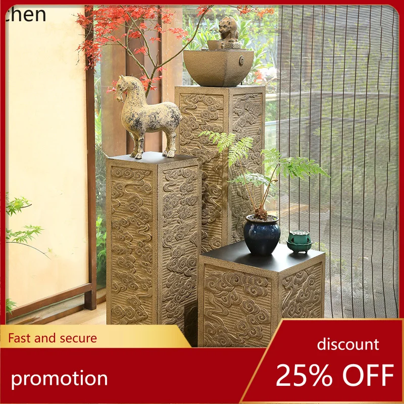 ZMLauspicious cloud display column decorative decoration antique floor ornaments courtyard garden potted base
ZMLauspicious cloud display column decorative decoration antique floor ornaments courtyard garden potted base