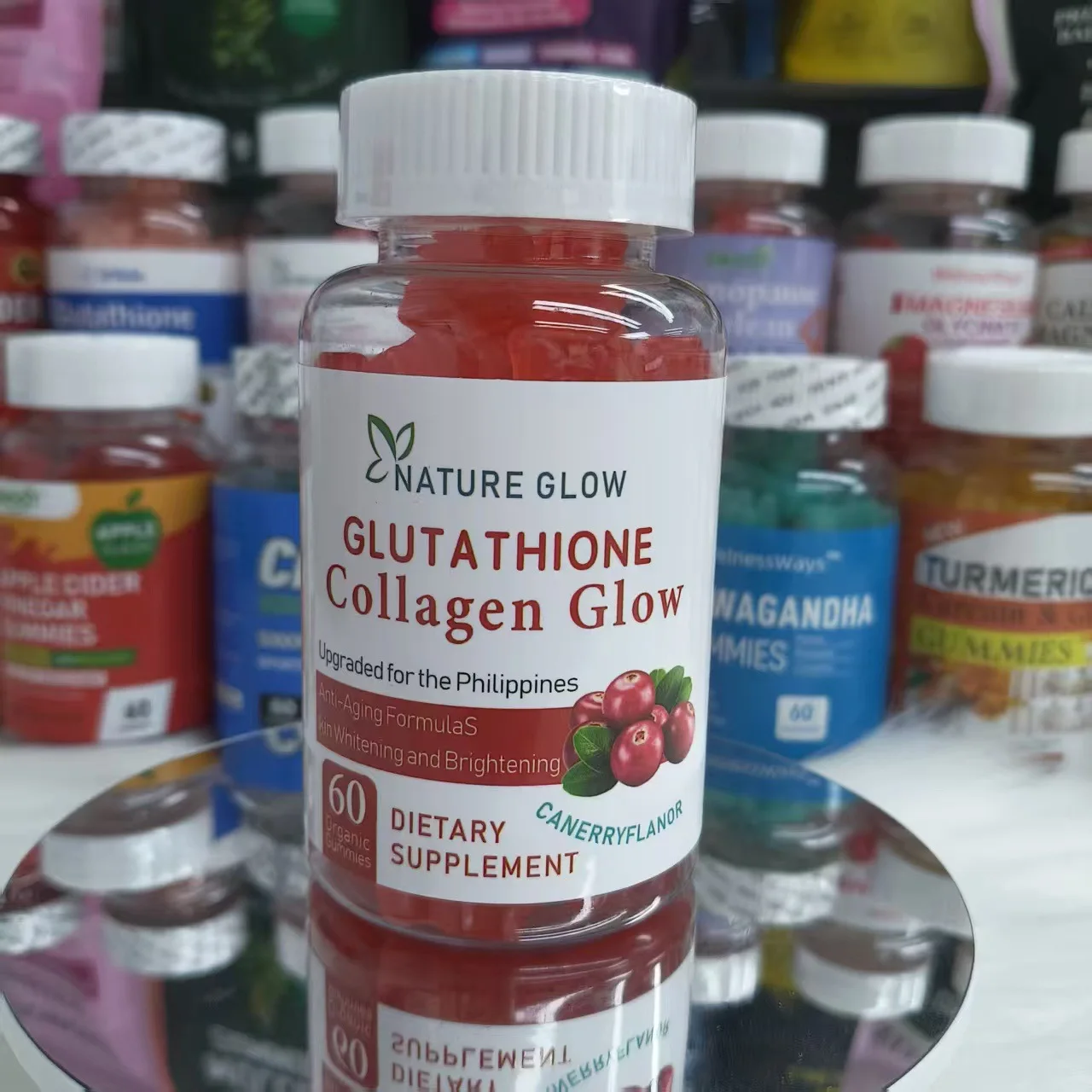 Cranberry glutathione collagen glowing gummies promote skin health, improve elasticity, reduce dryness and fine lines
Cranberry glutathione collagen glowing gummies promote skin health, improve elasticity, reduce dryness and fine lines