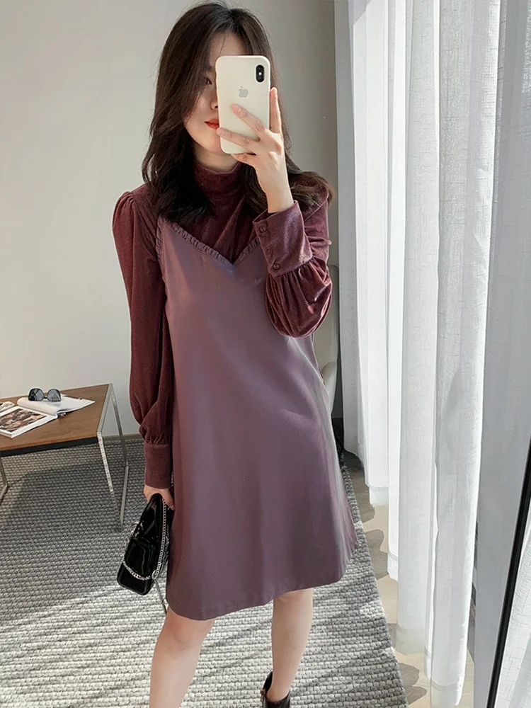 THOEY CHEN Premium 2025 New Style Slimming V-Neck Strap Dress Women's Autumn Winter PU Leather Skirt Elegant Classy A-Line Dress
THOEY CHEN Premium 2025 New Style Slimming V-Neck Strap Dress Women's Autumn Winter PU Leather Skirt Elegant Classy A-Line Dress