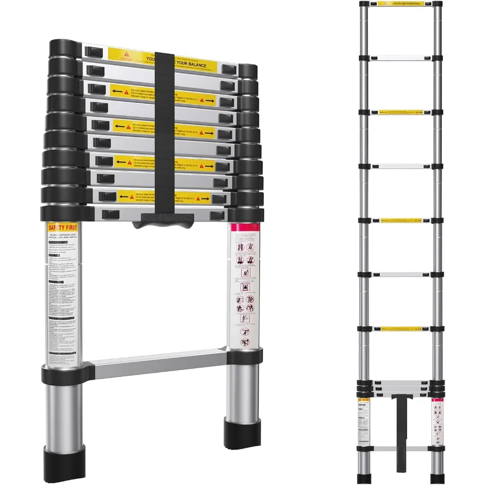 12.5FT Telescoping Ladder- Multi-Purpose Aluminum Extension Ladder Adjustable Compact Ladder for Household, RV, Outdoor
12.5FT Telescoping Ladder- Multi-Purpose Aluminum Extension Ladder Adjustable Compact Ladder for Household, RV, Outdoor