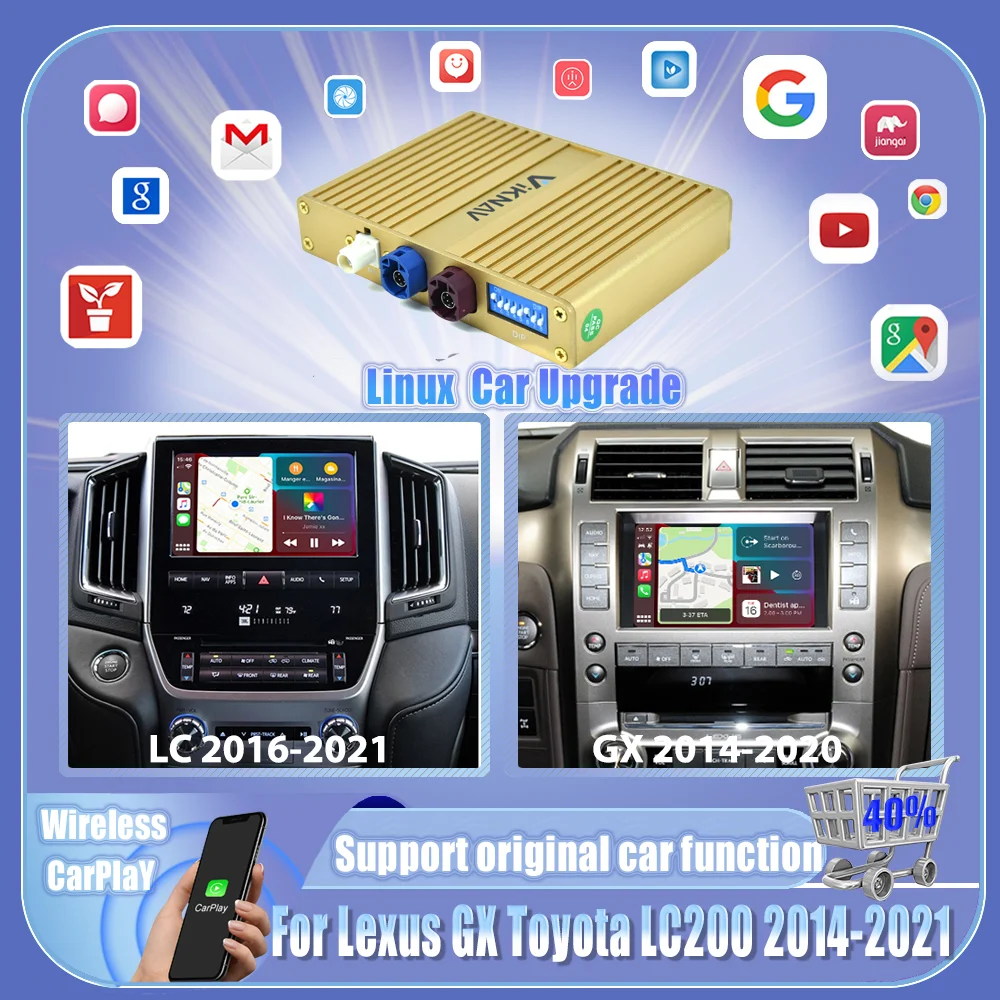 Система Linux Airplay декодер для Lexus GX Toyota LC200 2014-2021 Carplay Android Auto GPS навигация автомобильный радиоприемник
Система Linux Airplay декодер для Lexus GX Toyota LC200 2014-2021 Carplay Android Auto GPS навигация автомобильный радиоприемник