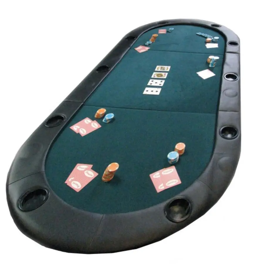 Poker Table Top WaterResistant Folding Mat with Cupholders and Padded Edges Seats up to 10 People by Green
Poker Table Top WaterResistant Folding Mat with Cupholders and Padded Edges Seats up to 10 People by Green