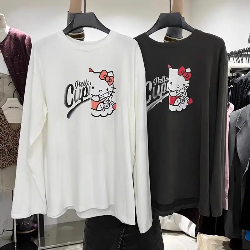 New Miniso Hello Kitty T-shirt Cartoon Printed Shoulder Contrasting Long Sleeve Women's Autumn Sweet Cool Fun Versatile Top
New Miniso Hello Kitty T-shirt Cartoon Printed Shoulder Contrasting Long Sleeve Women's Autumn Sweet Cool Fun Versatile Top