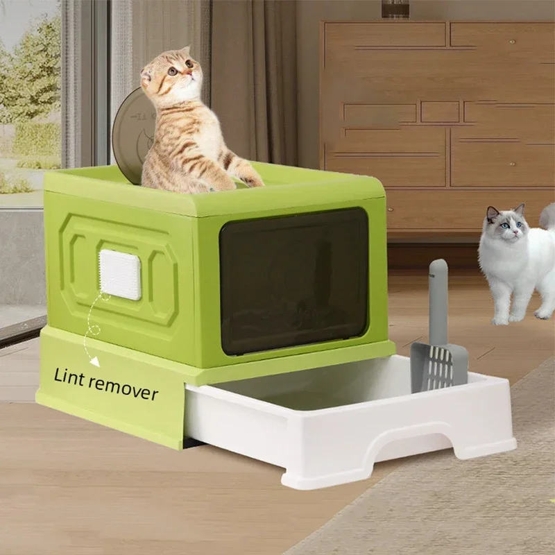 Cat Litter Basin Large , Fully Closed, Drawer Type, Splash Proof, Cat Toilet, Cat Litter Basin with Hair Scrubber Thickened
Cat Litter Basin Large , Fully Closed, Drawer Type, Splash Proof, Cat Toilet, Cat Litter Basin with Hair Scrubber Thickened