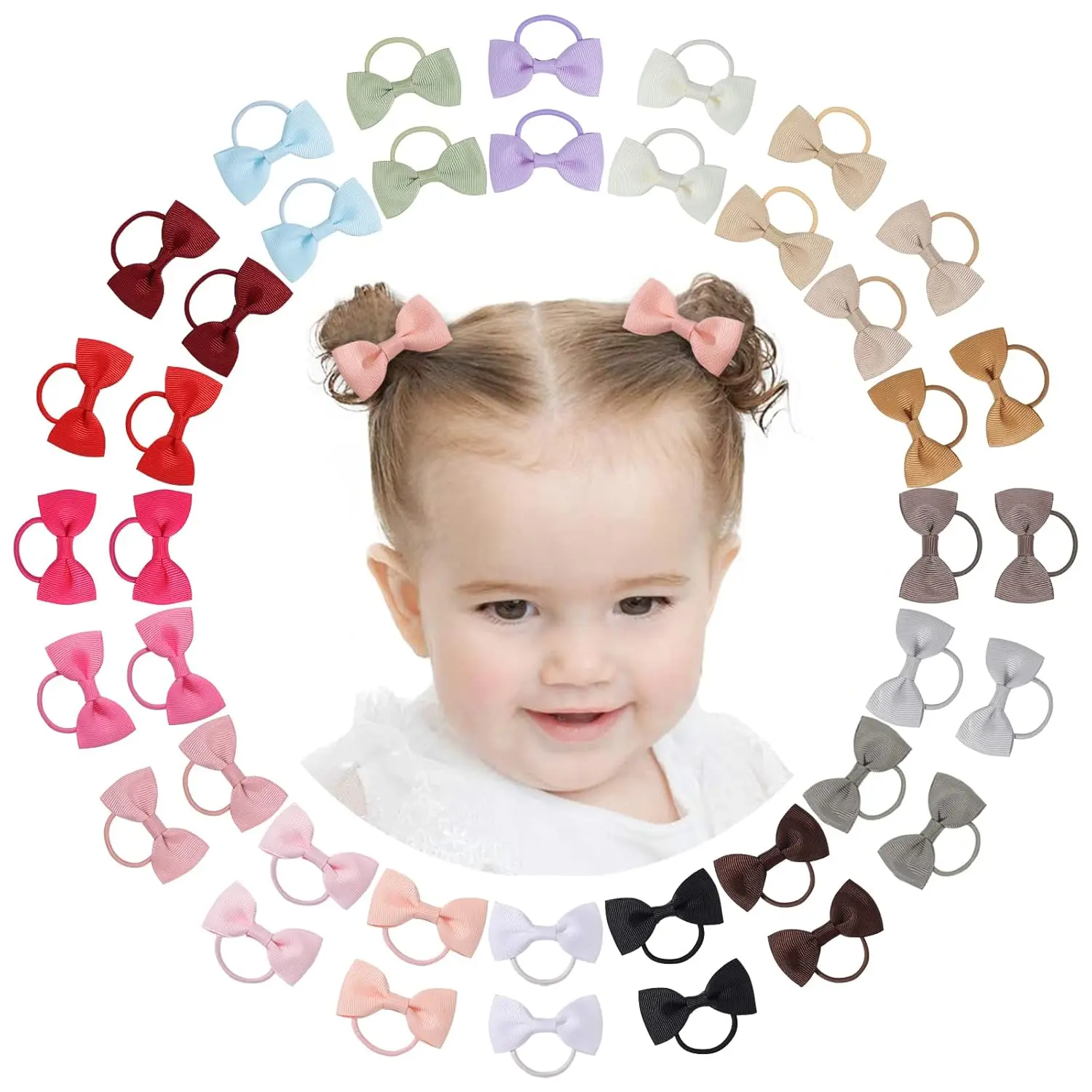 40PCS 2 Inch Baby Girl Hair Bows - Mini Boutique Elastic Ties for Toddlers Infants, Dark Colors
40PCS 2 Inch Baby Girl Hair Bows - Mini Boutique Elastic Ties for Toddlers Infants, Dark Colors
