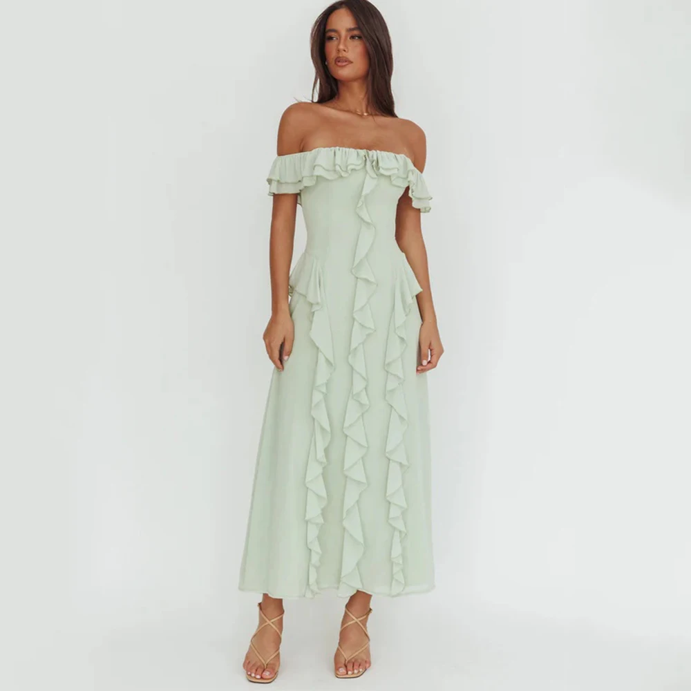 Dream Classic Evening Dresses Chiffon for Ankle-Length Off the Shoulder Prom Dress Flouncing Vestidos De Fiesta Customized
Dream Classic Evening Dresses Chiffon for Ankle-Length Off the Shoulder Prom Dress Flouncing Vestidos De Fiesta Customized