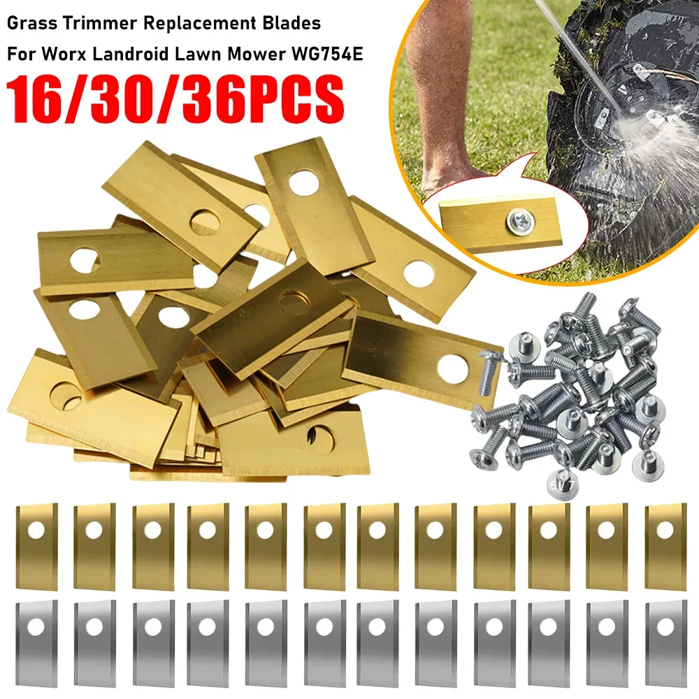 18-36PCS Grass Trimmer Blades Lawn Mower Replacement Trimmer Cutter for Worx Landroid Lawn Mowers Garden Robotic Lawnmower Tools
18-36PCS Grass Trimmer Blades Lawn Mower Replacement Trimmer Cutter for Worx Landroid Lawn Mowers Garden Robotic Lawnmower Tools