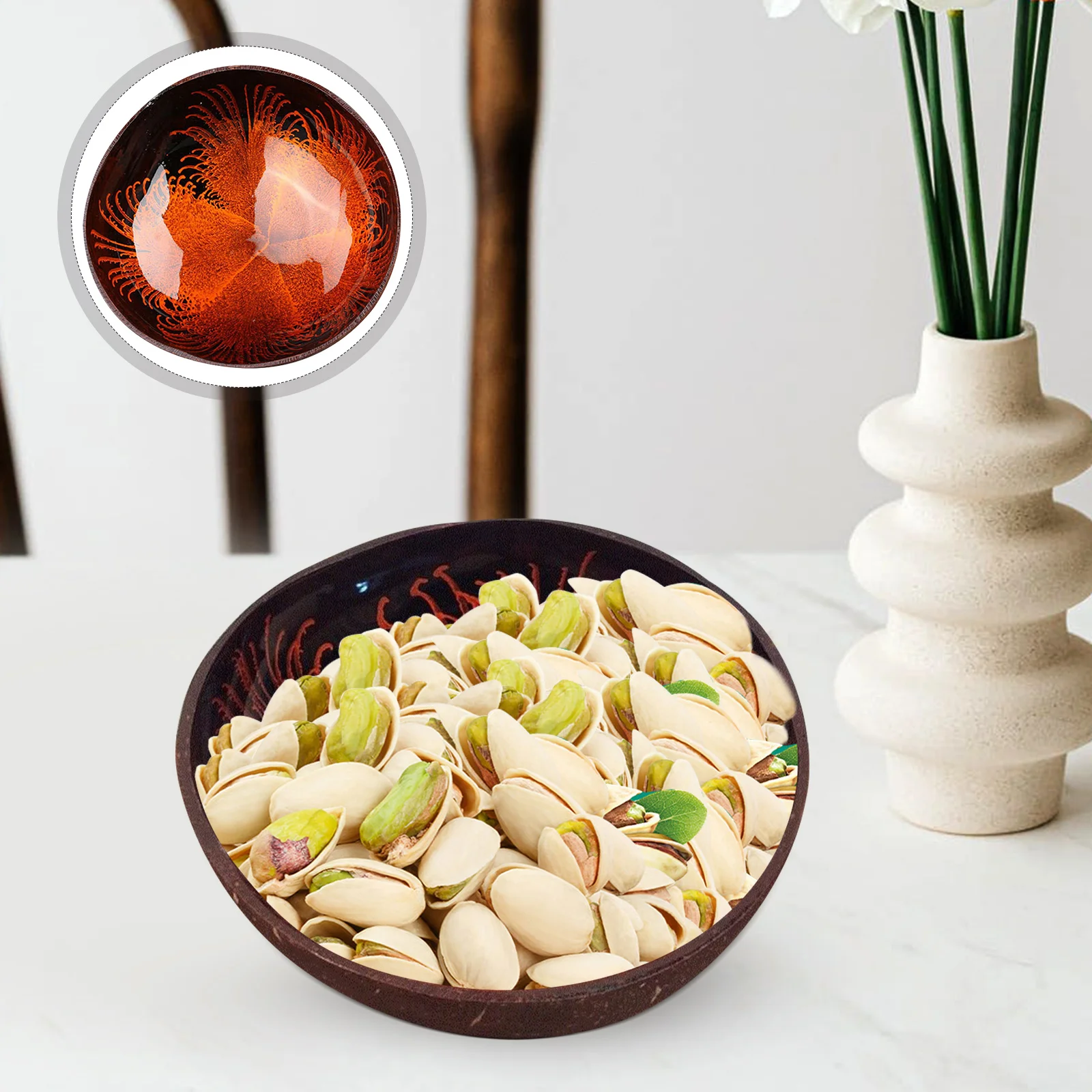 Coconut Shell Bowl Candy Dish Holder Ornamental Bowls Serving Bamboo Key Fruit Decorative Storage Container Nuts Creative
Coconut Shell Bowl Candy Dish Holder Ornamental Bowls Serving Bamboo Key Fruit Decorative Storage Container Nuts Creative