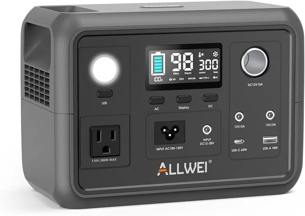 300W Peak 600W Upgraded 256Wh LiFePO4 Battery Bank Portable Power Station 6 Output Ports Solar Generator Backup Power For Campin
300W Peak 600W Upgraded 256Wh LiFePO4 Battery Bank Portable Power Station 6 Output Ports Solar Generator Backup Power For Campin