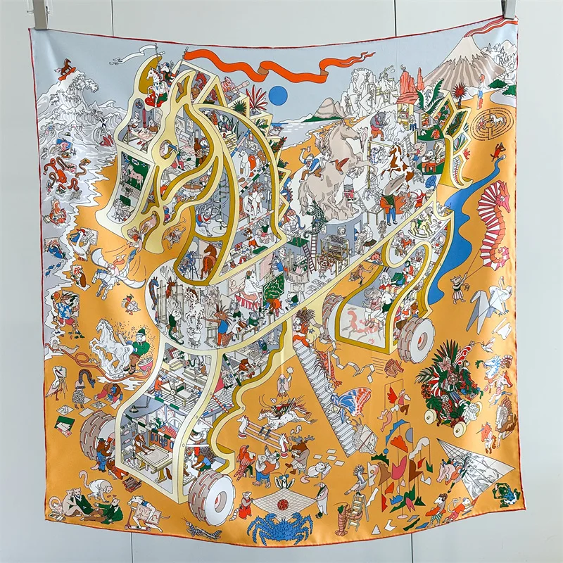 Premium 100% silk twill silk large square scarf spring and summer new light luxury mulberry silk scarf women's outer shawl
Premium 100% silk twill silk large square scarf spring and summer new light luxury mulberry silk scarf women's outer shawl