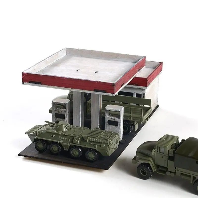 Wooden Gas Station Assembly Kits Toy For 1:64 1:72 Scale Miniature Scene Setting
Wooden Gas Station Assembly Kits Toy For 1:64 1:72 Scale Miniature Scene Setting