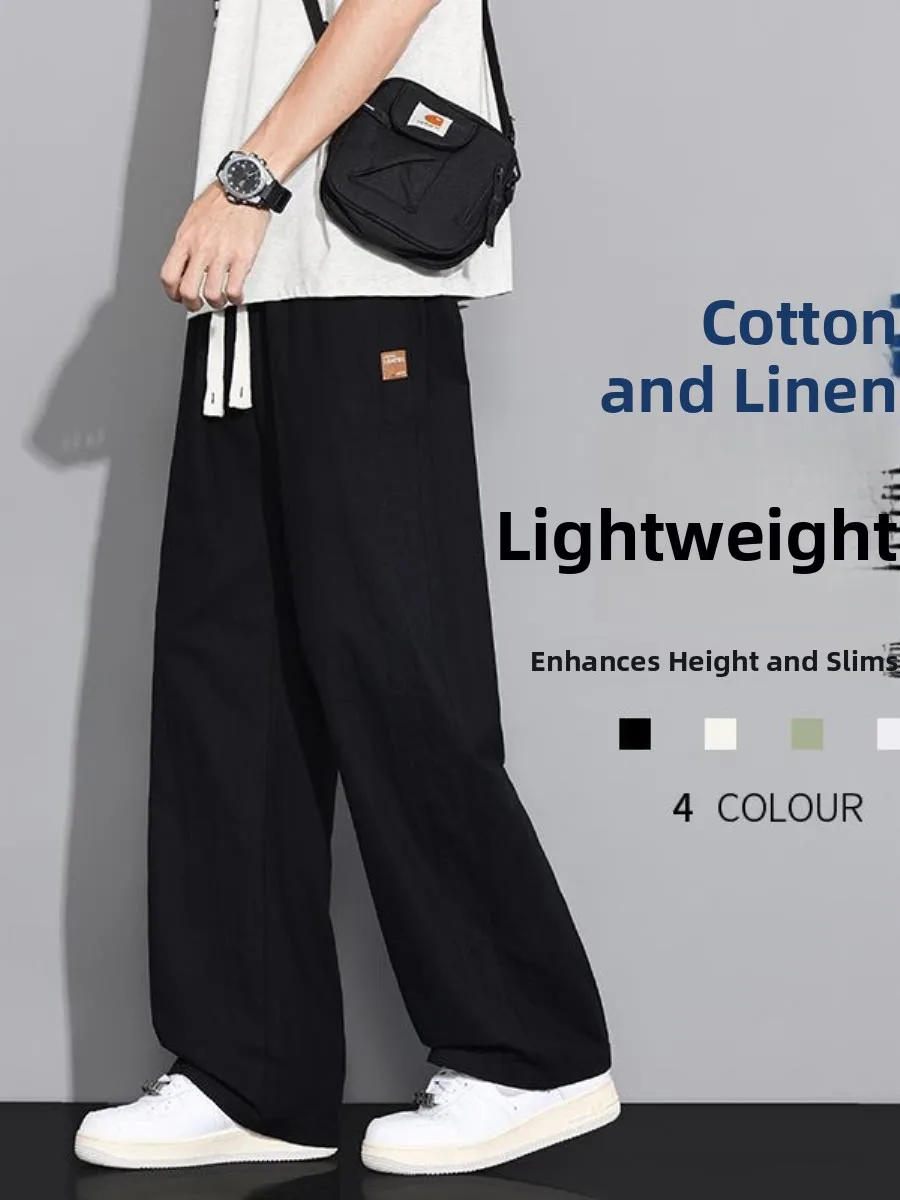 Men's Cotton Linen Straight Leg Pants Summer Thin Loose Casual Breathable Large Size Drapey Wide Leg Long Trousers
Men's Cotton Linen Straight Leg Pants Summer Thin Loose Casual Breathable Large Size Drapey Wide Leg Long Trousers