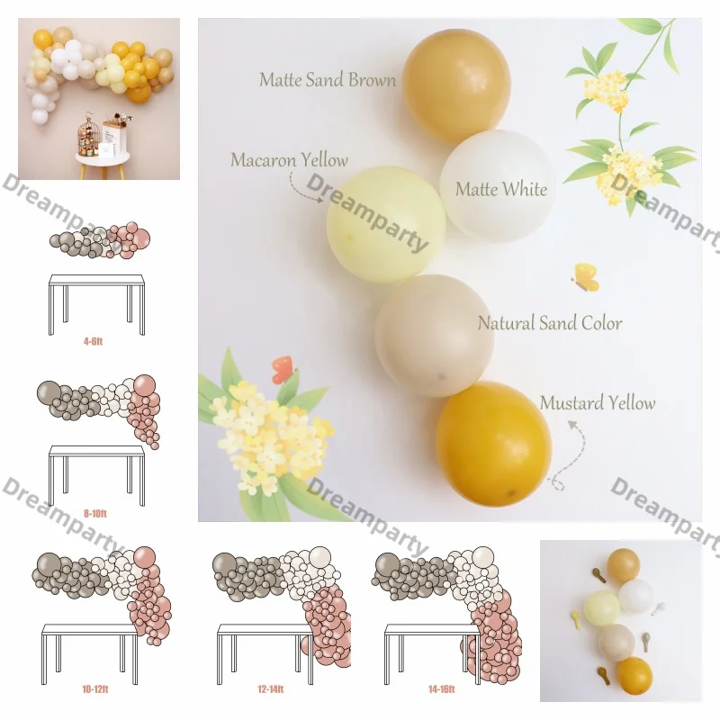 Yellow Sand White Balloons Garland Bee Day Ballon Arch Neutral Wedding Gender Reveal Bride Baby Shower Birthday Party Decoration
Yellow Sand White Balloons Garland Bee Day Ballon Arch Neutral Wedding Gender Reveal Bride Baby Shower Birthday Party Decoration