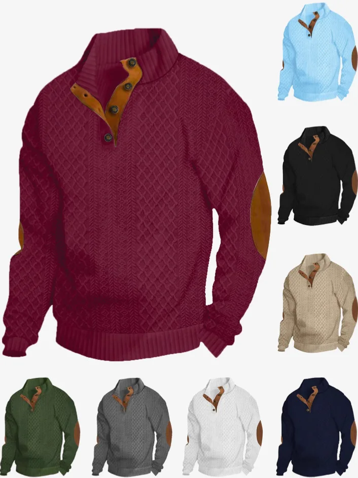 Loose Fit Long Sleeve Hoodie Knitted Sweater for Men Casual Wear Stand Collar Full Zip through Autumn Winter Polyester Fabric
Loose Fit Long Sleeve Hoodie Knitted Sweater for Men Casual Wear Stand Collar Full Zip through Autumn Winter Polyester Fabric