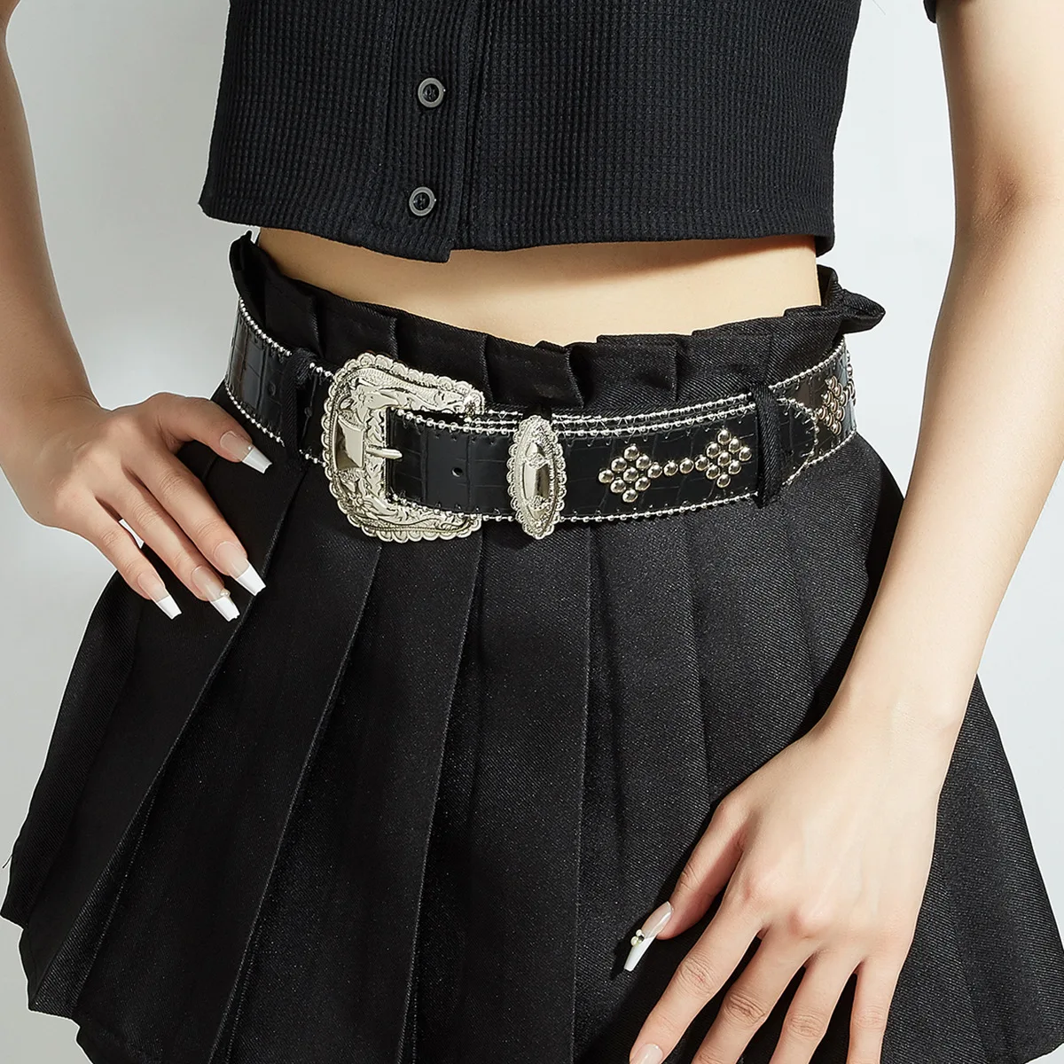 New Trend Belt Personalized Youth Rhinestone Buckle Belt Punk Style Pin Buckle Casual Pants Belt Women Belt
New Trend Belt Personalized Youth Rhinestone Buckle Belt Punk Style Pin Buckle Casual Pants Belt Women Belt