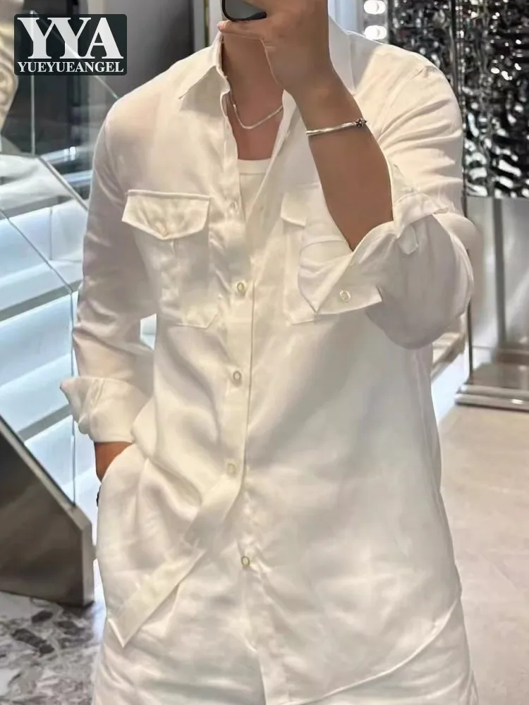 Fashion Summer Male Shirt Loose Fit Long Sleeve Casual Single Breasted Tops High Street Turn Down Collar Office Designer Shirts
Fashion Summer Male Shirt Loose Fit Long Sleeve Casual Single Breasted Tops High Street Turn Down Collar Office Designer Shirts