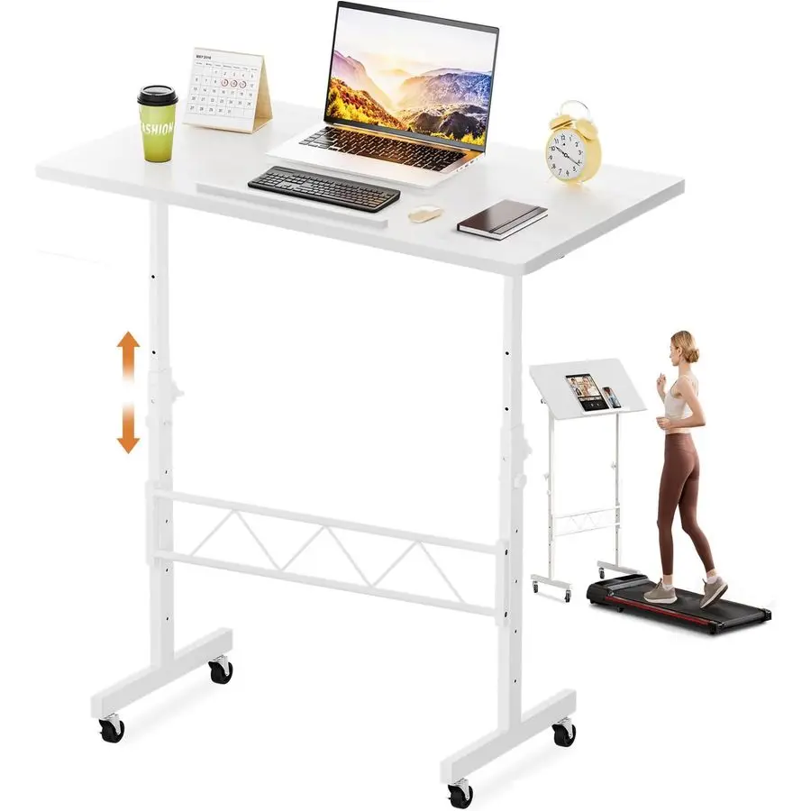 Small Standing Desk Adjustable Height Tiltable Tabletop, Mobile Stand Up Desk for Laptop, Portable Computer Table for Home Offi
Small Standing Desk Adjustable Height Tiltable Tabletop, Mobile Stand Up Desk for Laptop, Portable Computer Table for Home Offi