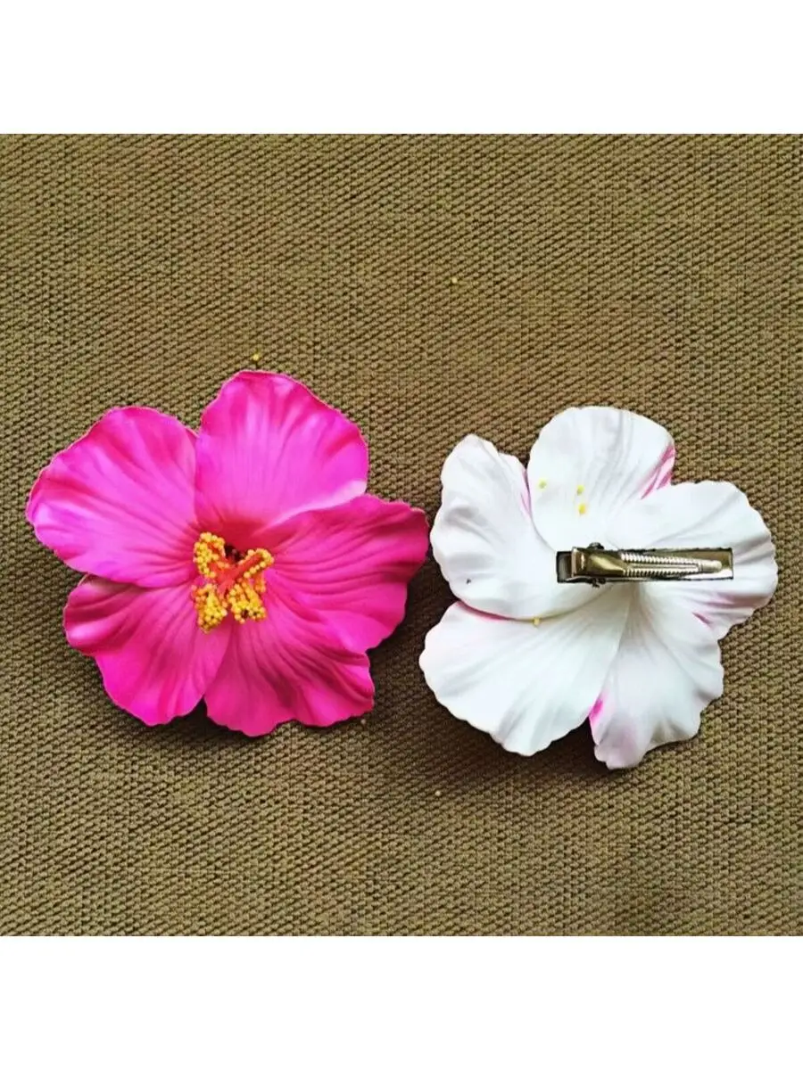 4pcs Artificial Hibiscus Flower Hair Clips For Women, 3.5 Inch Tropical Floral Barrettes For Beach Vacation Party
4pcs Artificial Hibiscus Flower Hair Clips For Women, 3.5 Inch Tropical Floral Barrettes For Beach Vacation Party