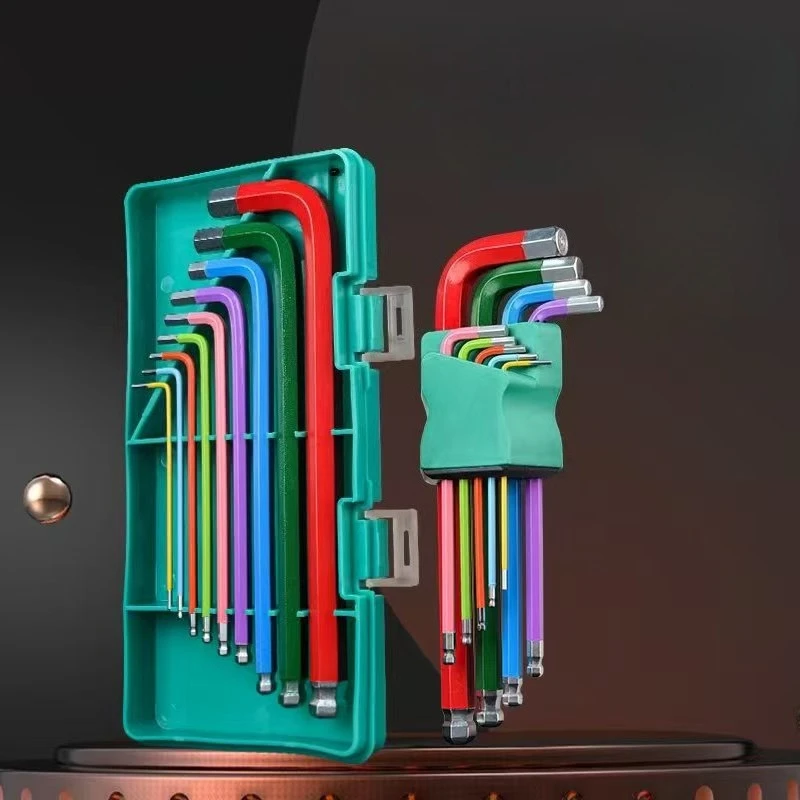 9pcs Ball End Hex Key Set Heavy Duty Allen Wrenches Color Coded S2 Steel For Automotive Machinery Repair Professional Mechanics
9pcs Ball End Hex Key Set Heavy Duty Allen Wrenches Color Coded S2 Steel For Automotive Machinery Repair Professional Mechanics
