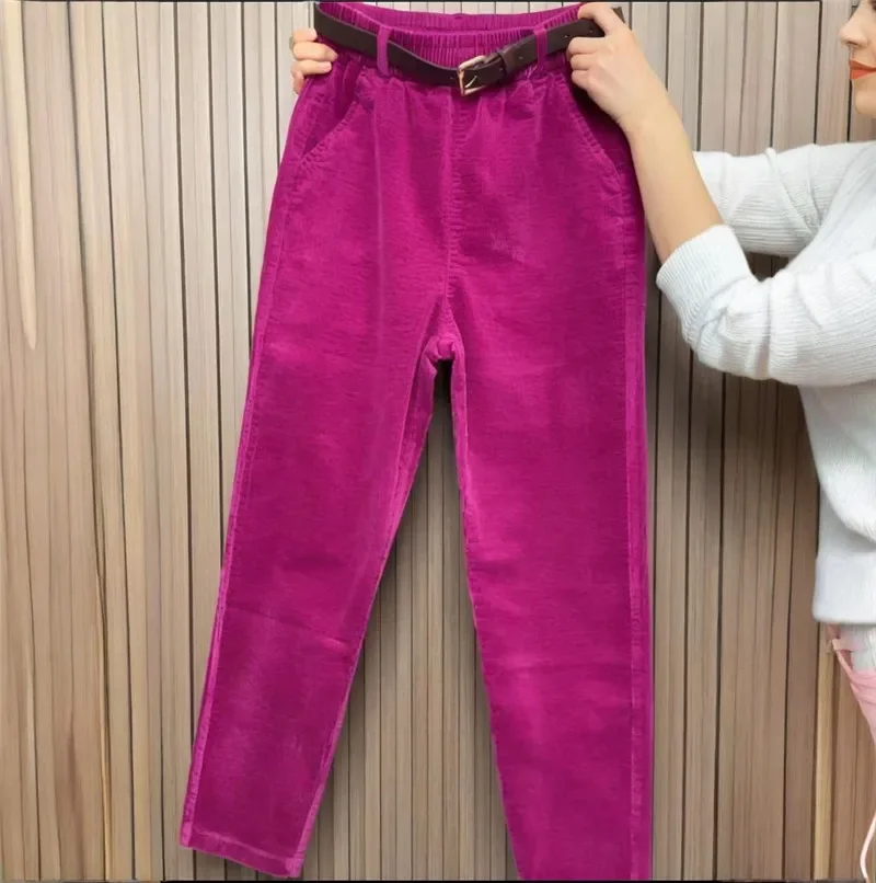 No Belt Velvet Pants Women Fashion New Corduroy Trouser Spring Autumn Elastic Waist Loose Radish Women's Clothing
No Belt Velvet Pants Women Fashion New Corduroy Trouser Spring Autumn Elastic Waist Loose Radish Women's Clothing