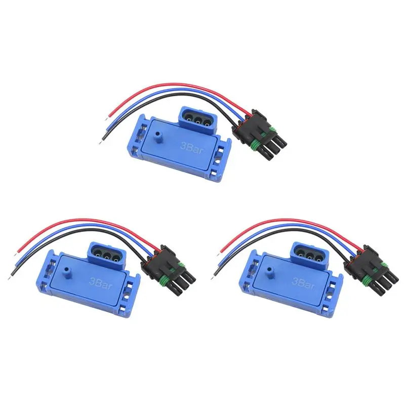3X 12223861 16040749 12219935 For GM 3Bar 3 Bar Manifold Map Sensor Boost Turbo With Pigtail Plug Wire
3X 12223861 16040749 12219935 For GM 3Bar 3 Bar Manifold Map Sensor Boost Turbo With Pigtail Plug Wire