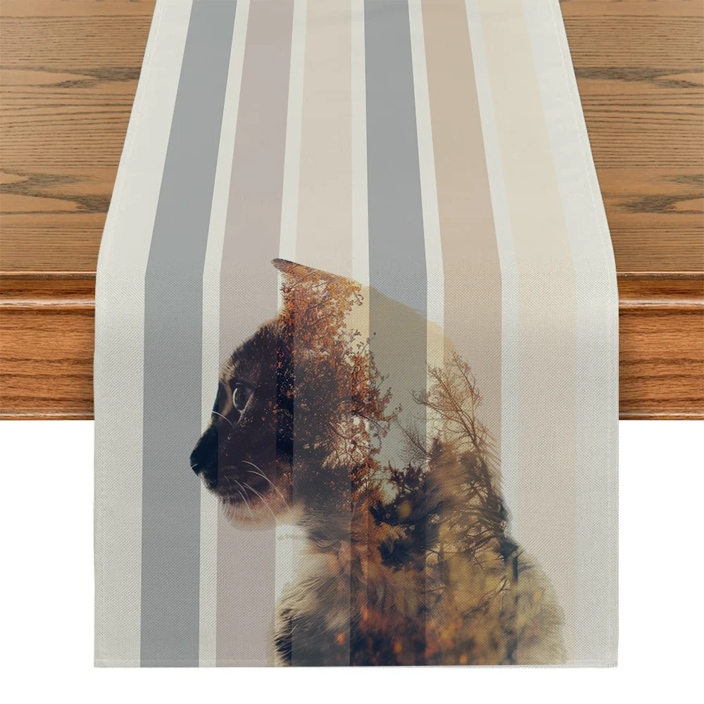 Cat Double Exposure Table Runner Dining Table Cloth Decor for Kitchen Holiday Party Table Runners Decoration for Home Kitchen
Cat Double Exposure Table Runner Dining Table Cloth Decor for Kitchen Holiday Party Table Runners Decoration for Home Kitchen