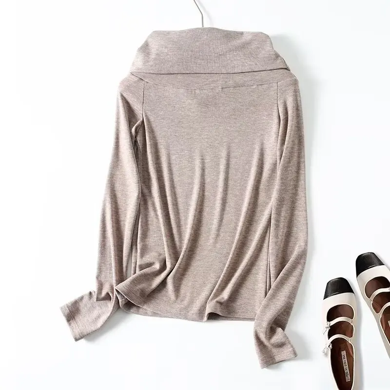 Jenny&dave Elegant And Minimalist Off Shoulder Sexy T-shirt Long-sleeved Knitted Top For Autumn T-shirt Woman Clothes Female
Jenny&dave Elegant And Minimalist Off Shoulder Sexy T-shirt Long-sleeved Knitted Top For Autumn T-shirt Woman Clothes Female