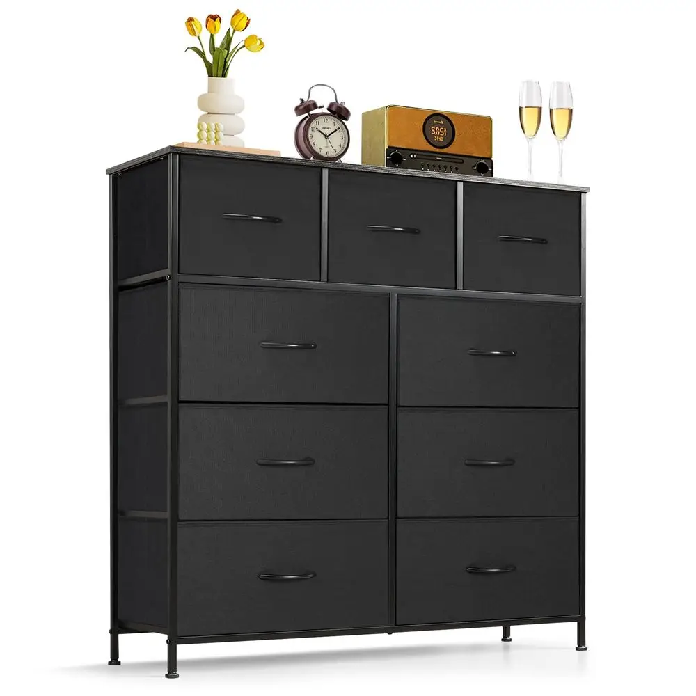 Dresser for Bedroom, AntiTip Tall Storage Organizer Chest of Drawers with Wooden Top and Metal Frame Fabric Bins for Closet, Li
Dresser for Bedroom, AntiTip Tall Storage Organizer Chest of Drawers with Wooden Top and Metal Frame Fabric Bins for Closet, Li