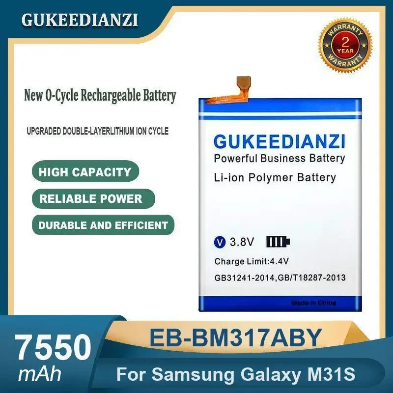 Аккумулятор для мобильного телефона емкостью 7550 мАч EB-BM317ABY для Samsung Galaxy M31S
Аккумулятор для мобильного телефона емкостью 7550 мАч EB-BM317ABY для Samsung Galaxy M31S