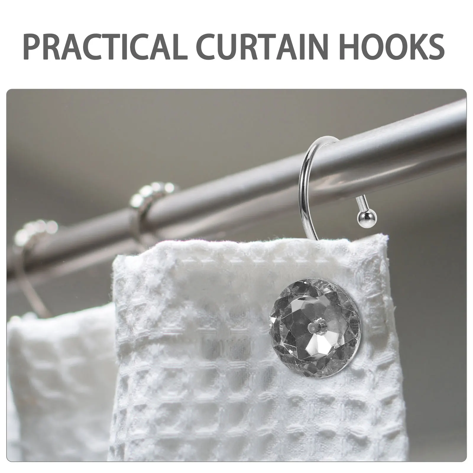 12pcs Shower Curtain Hooks Hangers For Bathroom Bath Decorative Rod Hooks Heavy Duty Metal Acrylic Smooth Gliding Household
12pcs Shower Curtain Hooks Hangers For Bathroom Bath Decorative Rod Hooks Heavy Duty Metal Acrylic Smooth Gliding Household