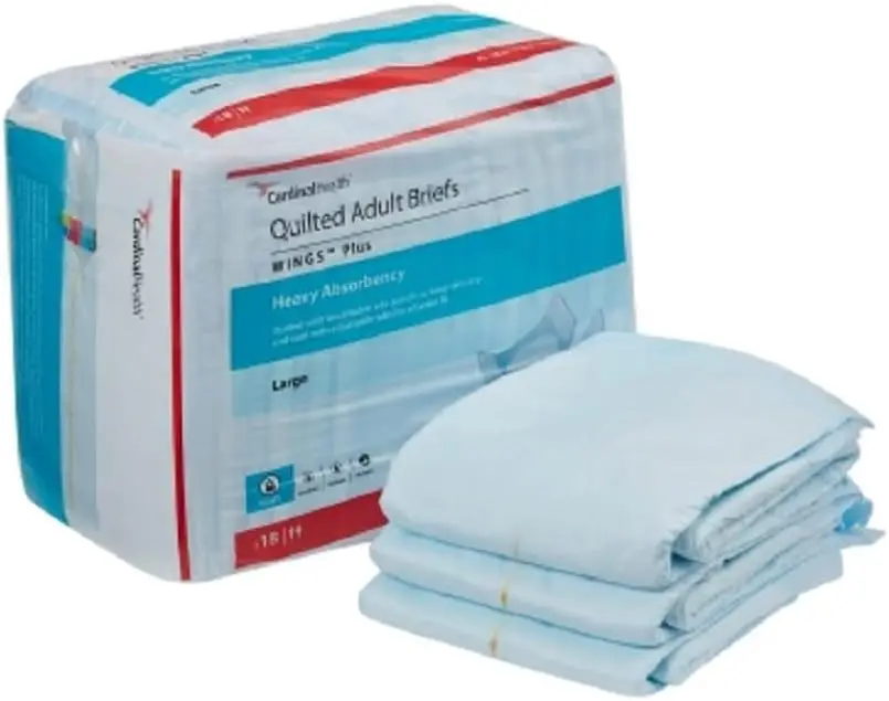 Disposable Adult Briefs, Quilted, Size Large, 45-58" Waist, Case of 72
Disposable Adult Briefs, Quilted, Size Large, 45-58" Waist, Case of 72