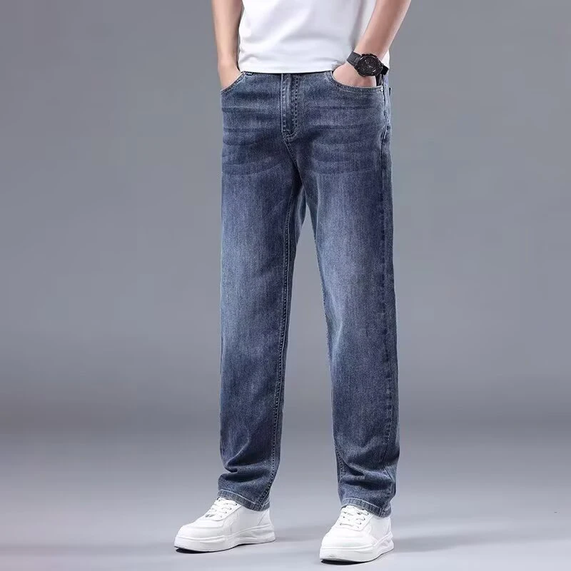 Four Season Men Fashion High Waist Jeans Male Classic Plus Size Loose Casual Trousers Stretch Straight Leg Denim Pants
Four Season Men Fashion High Waist Jeans Male Classic Plus Size Loose Casual Trousers Stretch Straight Leg Denim Pants
