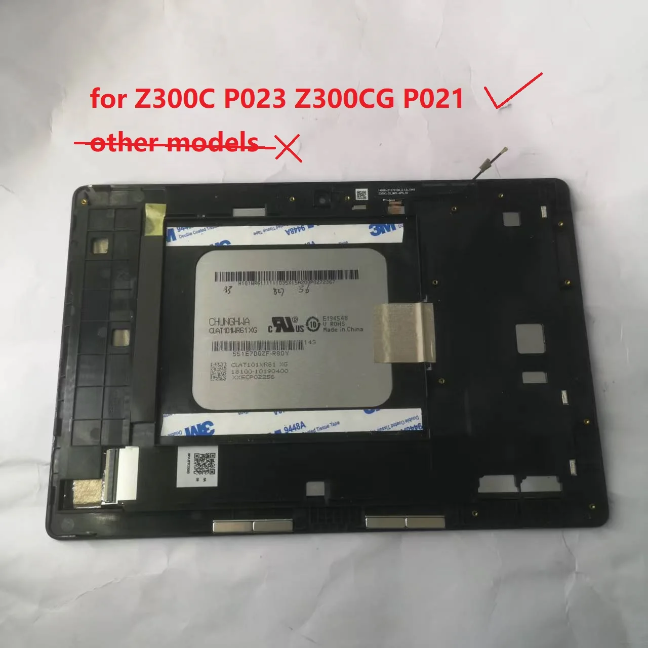 10.1" LCD Display Panel Touch Screen Digitizer Assembly For Asus ZenPad 10 Z300C P023 Z300CG P021 with Frame (used working fine)
10.1" LCD Display Panel Touch Screen Digitizer Assembly For Asus ZenPad 10 Z300C P023 Z300CG P021 with Frame (used working fine)