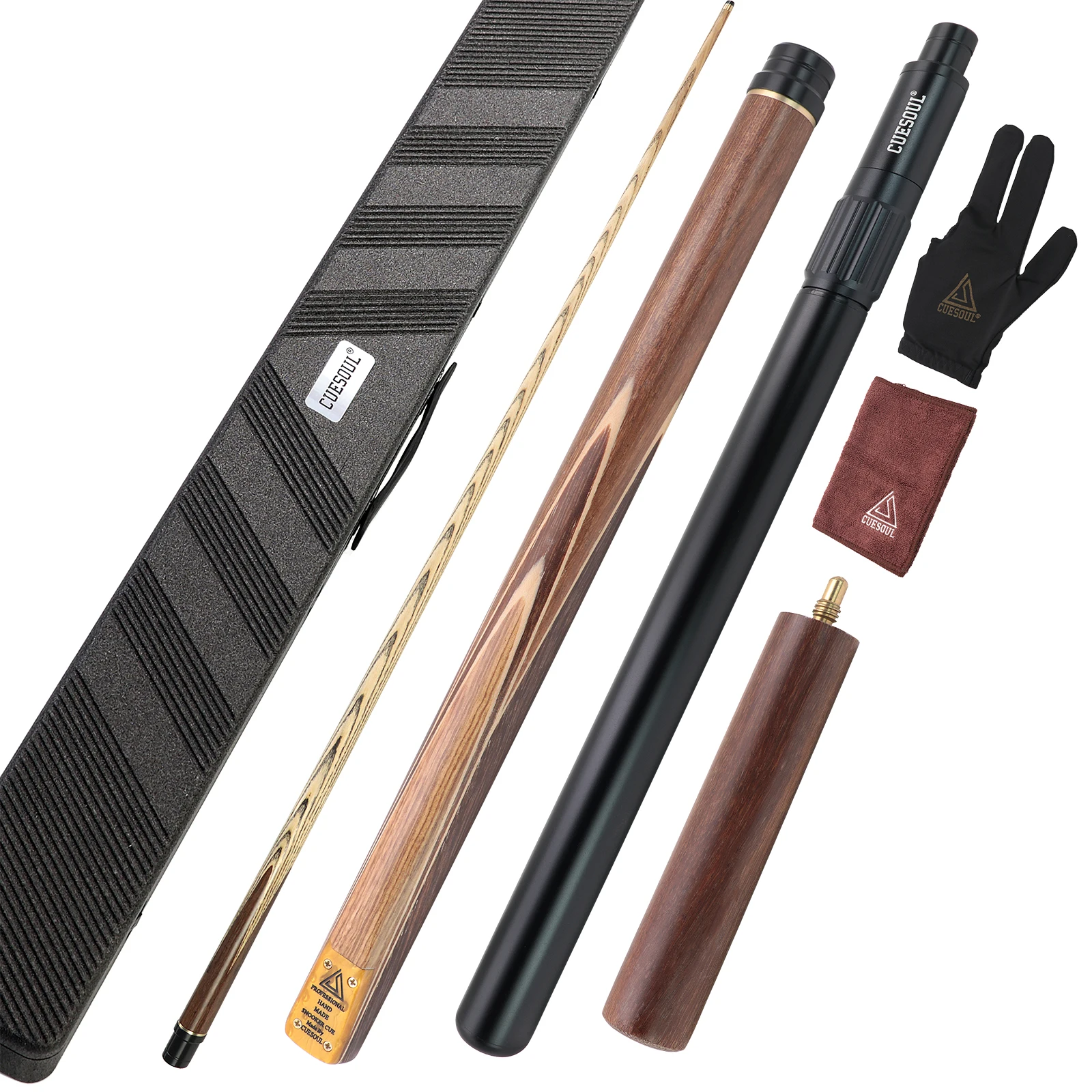 CUESOUL 57" Handcraft 3/4 Jointed Snooker Cue with Mini Butt End Extension Packed in LightWeight Molded Cue Case
CUESOUL 57" Handcraft 3/4 Jointed Snooker Cue with Mini Butt End Extension Packed in LightWeight Molded Cue Case