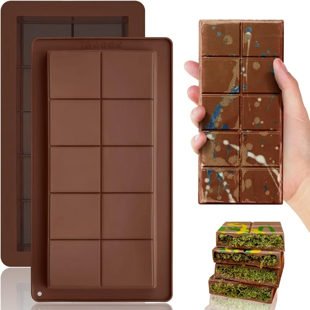 1pcs Chocolate Bar Silicone Molds Large Stuffed Dubai Pistachio Deep Bar Moulds Ideal 10 Squares Choco DIY Tool Baking tray
1pcs Chocolate Bar Silicone Molds Large Stuffed Dubai Pistachio Deep Bar Moulds Ideal 10 Squares Choco DIY Tool Baking tray