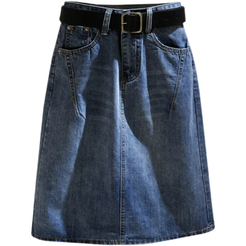 High Waist Casual A-Line Denim Skirt Women 2023 Spring Summer Autumn Back Split Mid Length Jean Skirt s619
High Waist Casual A-Line Denim Skirt Women 2023 Spring Summer Autumn Back Split Mid Length Jean Skirt s619