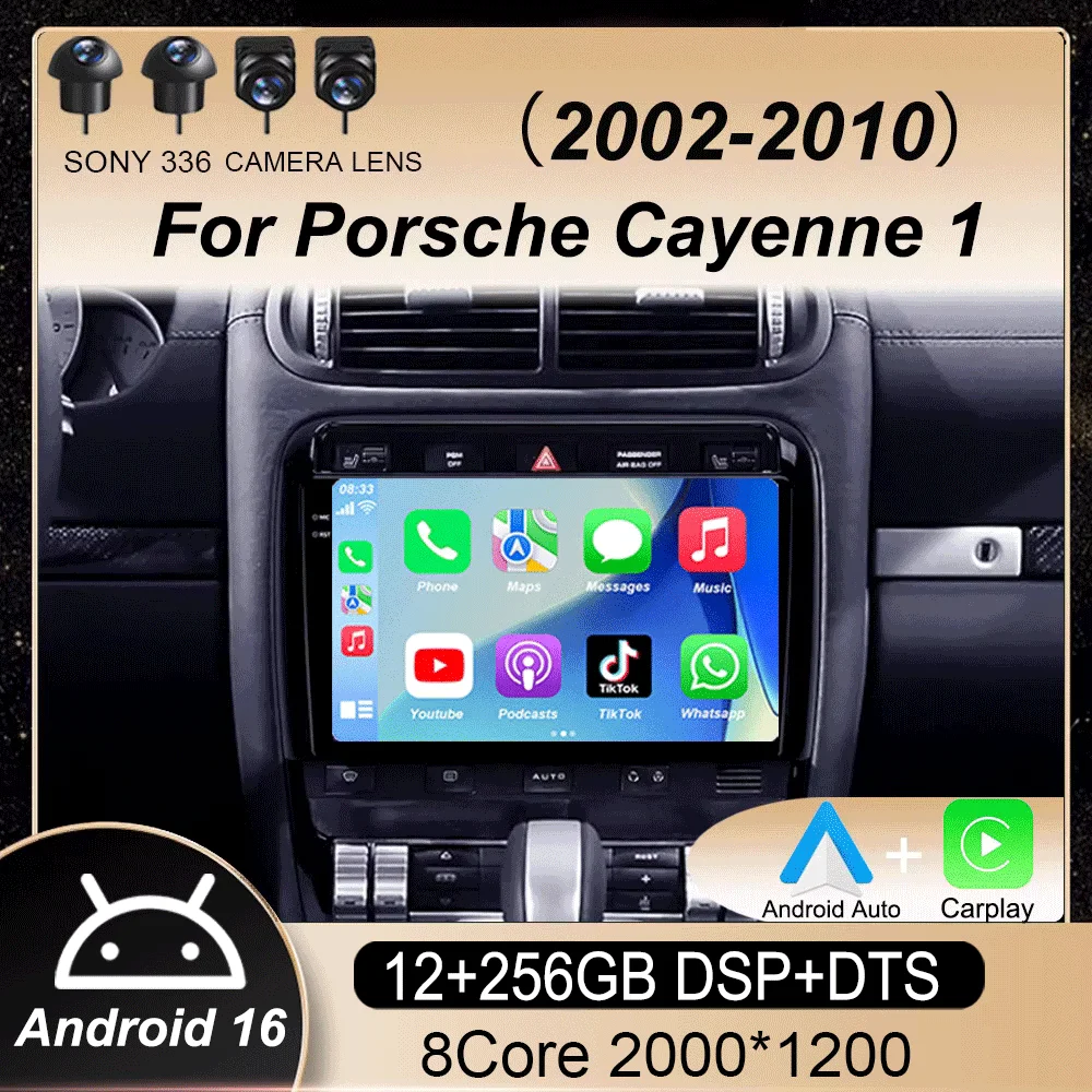 Android16 Car Radio For Porsche Cayenne 1 2002 2003 2004 2005 - 2010 Multimedia Video Player 4G Navigation Carplay Head Unit DSP
Android16 Car Radio For Porsche Cayenne 1 2002 2003 2004 2005 - 2010 Multimedia Video Player 4G Navigation Carplay Head Unit DSP