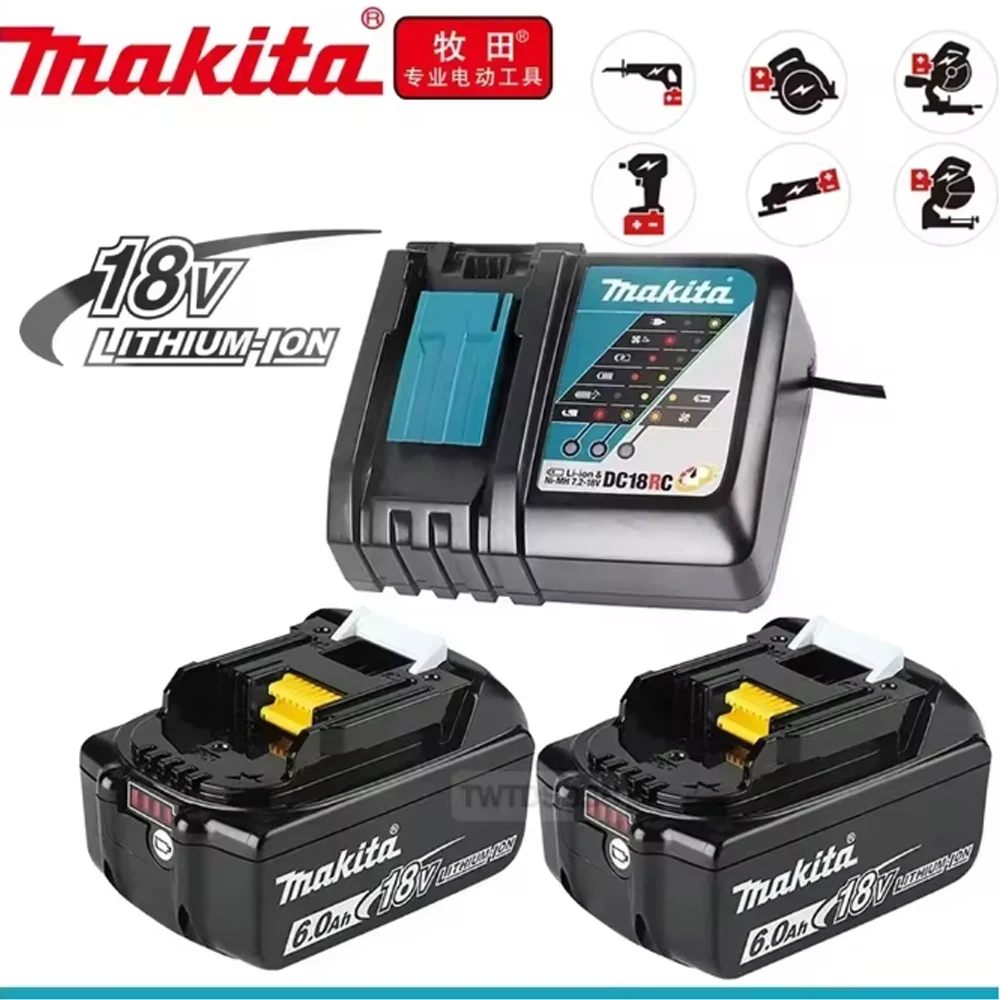 100% Original Makita 6Ah/5Ah/3Ah for Makita 18V Battery BL1830B BL1850B BL1850 BL1840 BL1860 BL1815 Replacement Lithium Battery
100% Original Makita 6Ah/5Ah/3Ah for Makita 18V Battery BL1830B BL1850B BL1850 BL1840 BL1860 BL1815 Replacement Lithium Battery