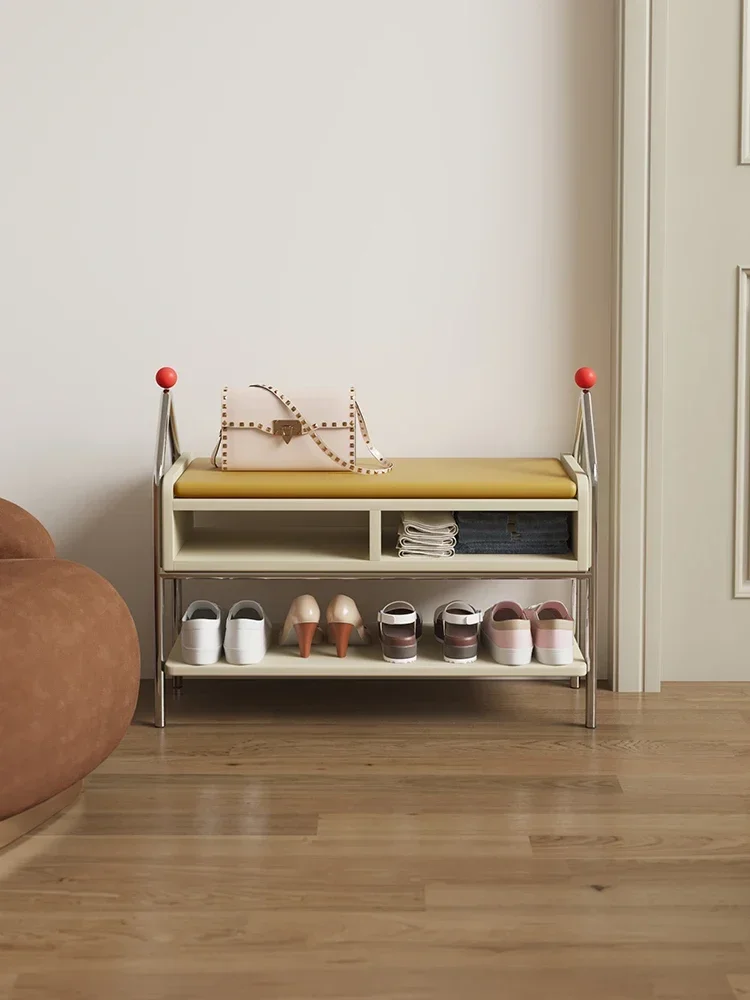 Creative shoe changing stool, cabinet for sitting at the doorstep, porch storage cabinet
Creative shoe changing stool, cabinet for sitting at the doorstep, porch storage cabinet