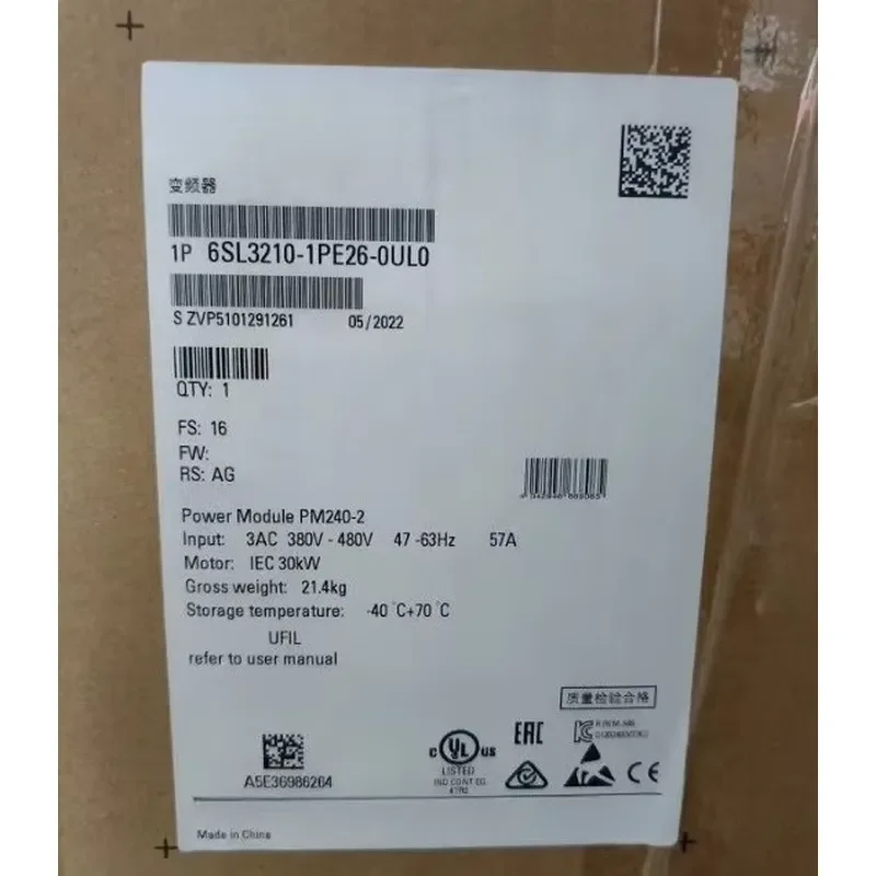 Brand New 6SL3210-1PE26-0UL0 6SL3210-1PE27-5AL0 3RU1136-4GB0 3RT2015-2BB41 3RV1021-4BA10 Fast delivery
Brand New 6SL3210-1PE26-0UL0 6SL3210-1PE27-5AL0 3RU1136-4GB0 3RT2015-2BB41 3RV1021-4BA10 Fast delivery