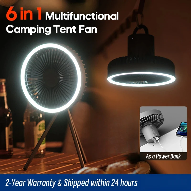 New hot outdoor tripod fan portable camping tent ceiling fan lighting charging treasure 10000 mAh battery
New hot outdoor tripod fan portable camping tent ceiling fan lighting charging treasure 10000 mAh battery